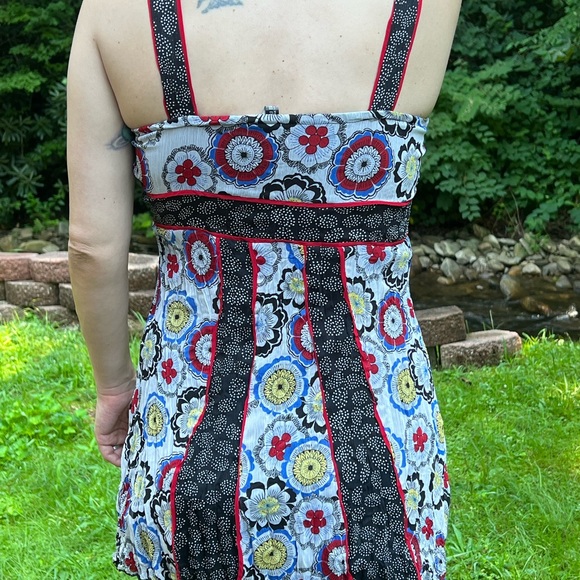 NWOT Bisou Bisou  super cute floral hippie pattern flowy chiffon top size XS ! - Picture 11 of 11